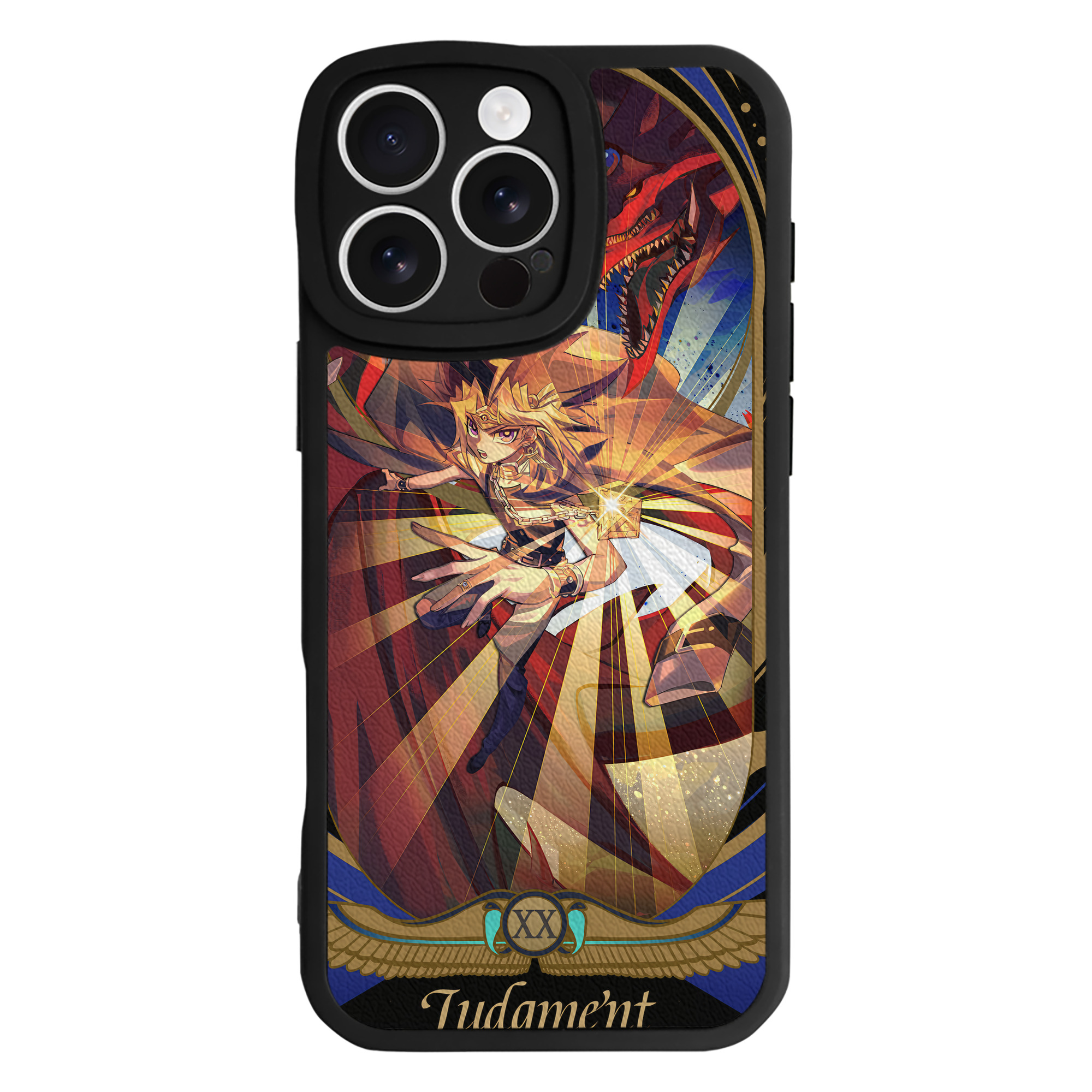 （画像用） 遊☆戯☆王 Yu-Gi-Oh! 【iPhone 16シリーズ対応】シリコンスマホケース（レザー調） 材質：シリコン